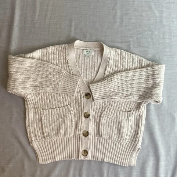 Aerie Cream Women's Size XS Knit Cardigan - Picture 4 of 5